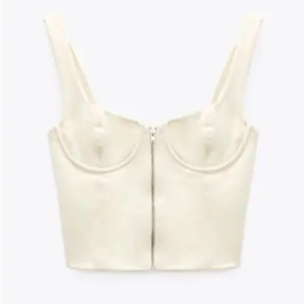 NWT Zara Cream Corset Top